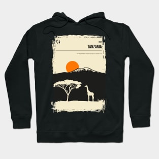 Tanzania Africa Book Cover Travel Poster Hoodie